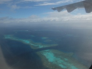 マジャンタ空港からイルデパンまでの飛行機内で撮った写真